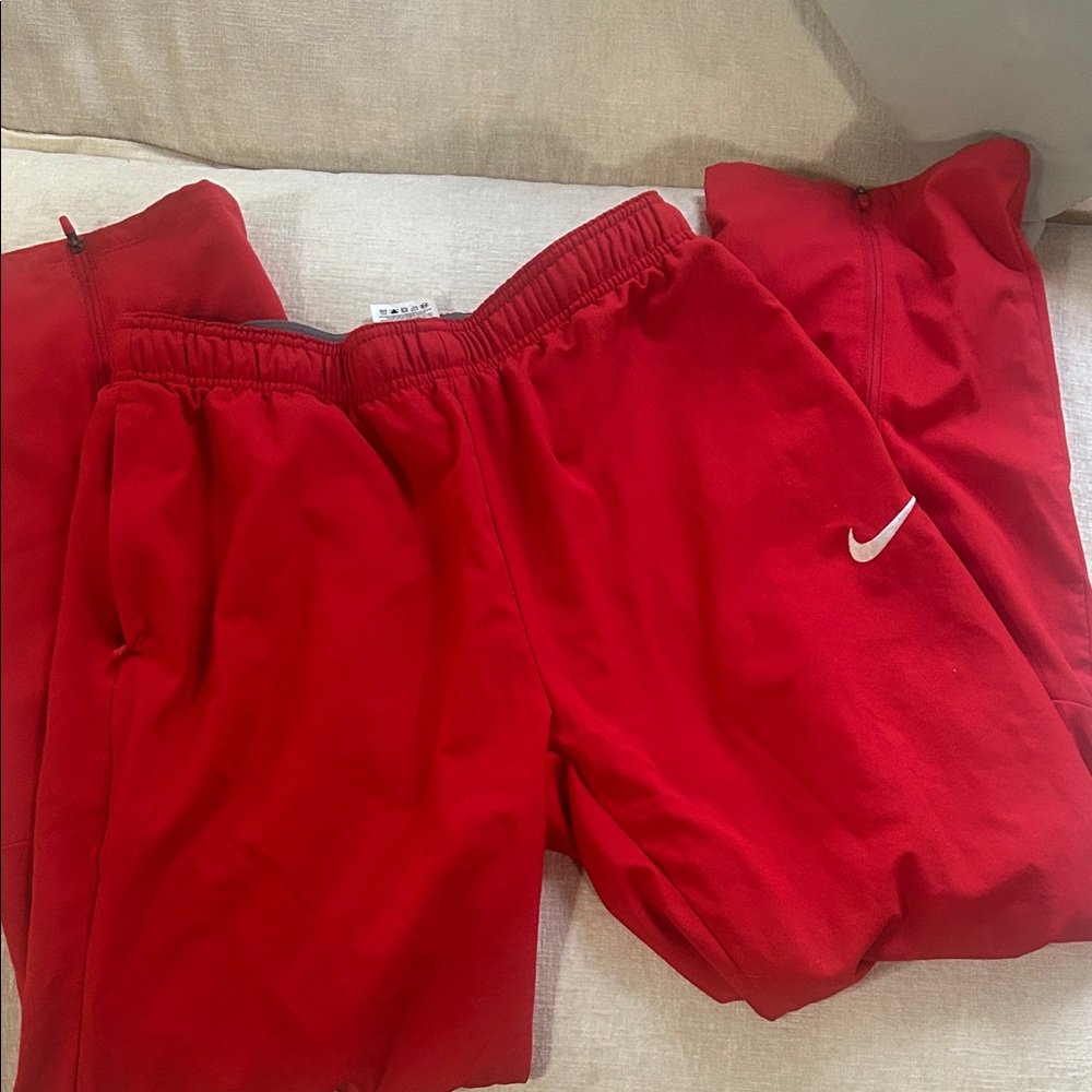 Nike Red Windrbeaker pants